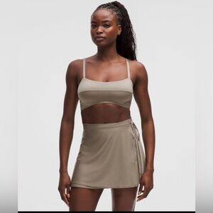 NWT Lululemon Satin Spaghetti-Strap Yoga Bra Light
Support, C/D Cup Size 4